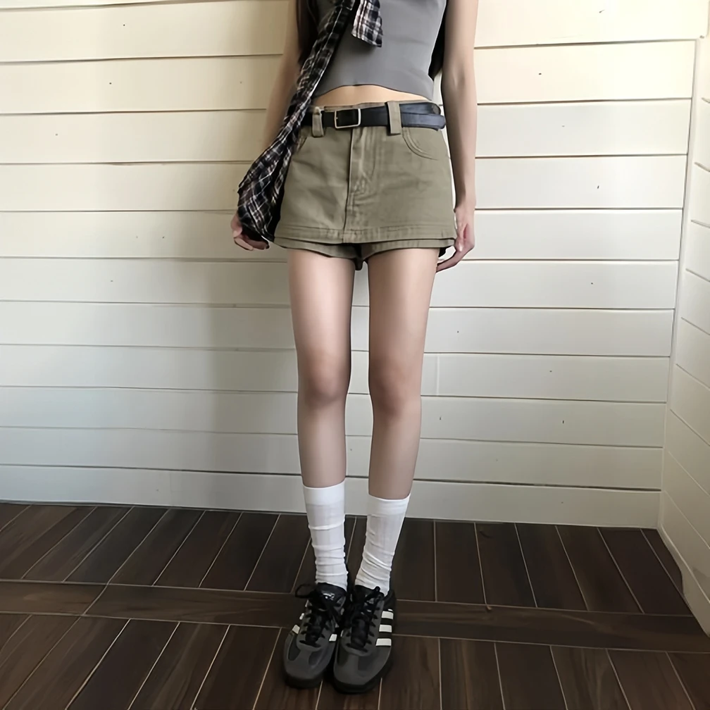 复古牛仔半身裙裤夏季新款直筒低腰百搭辣妹显瘦牛仔裙半身裙裤子