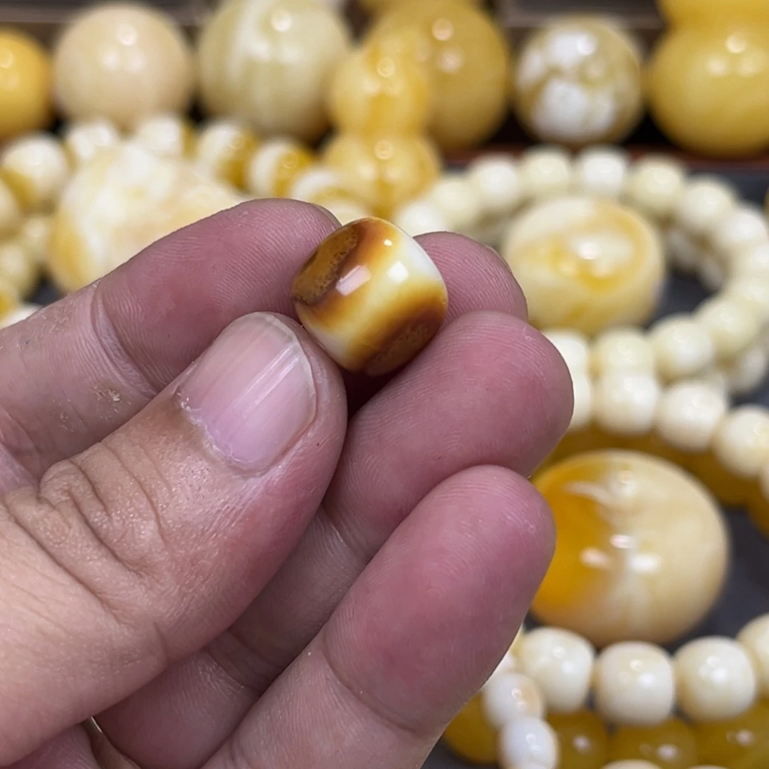 专***气手串琥珀未镶嵌老邢珠13mm