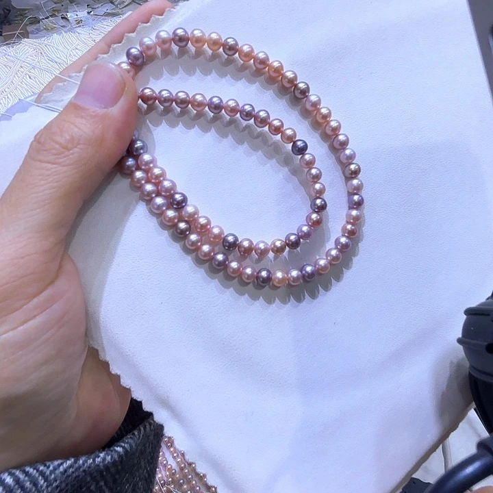 淡水珍珠颈饰银S925镶嵌