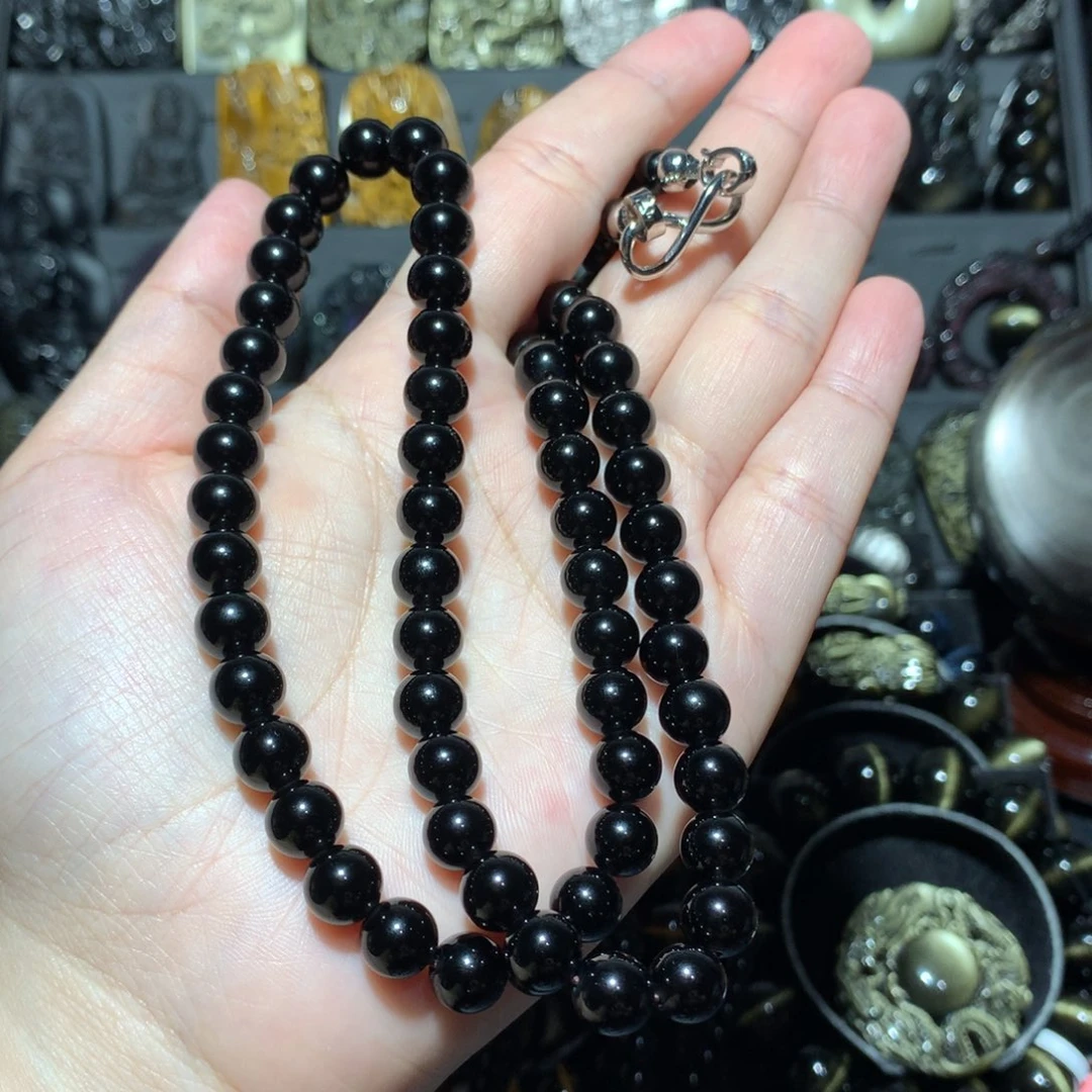 黑曜岩未镶嵌套链莫*定制