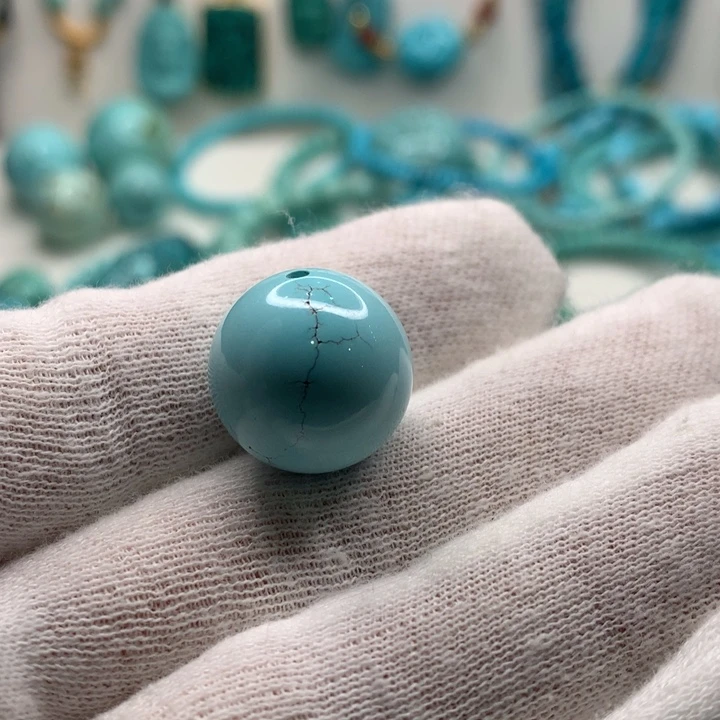 绿松石未镶嵌圆珠