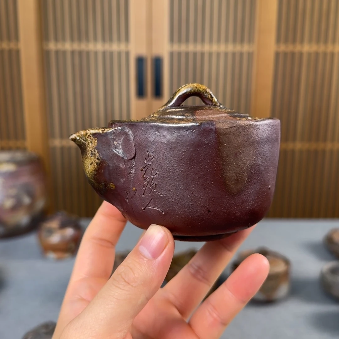 光显备前烧宝瓶 有冲线