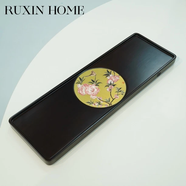 如馨·紫竹檀花语茶盘 LF 45*15cm