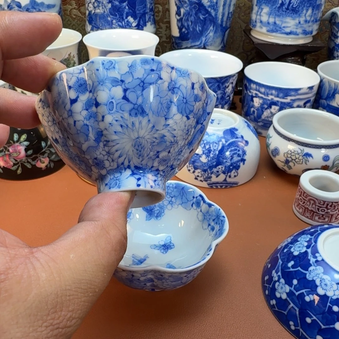 我***丫陶杯子景德镇全手工手绘陶瓷