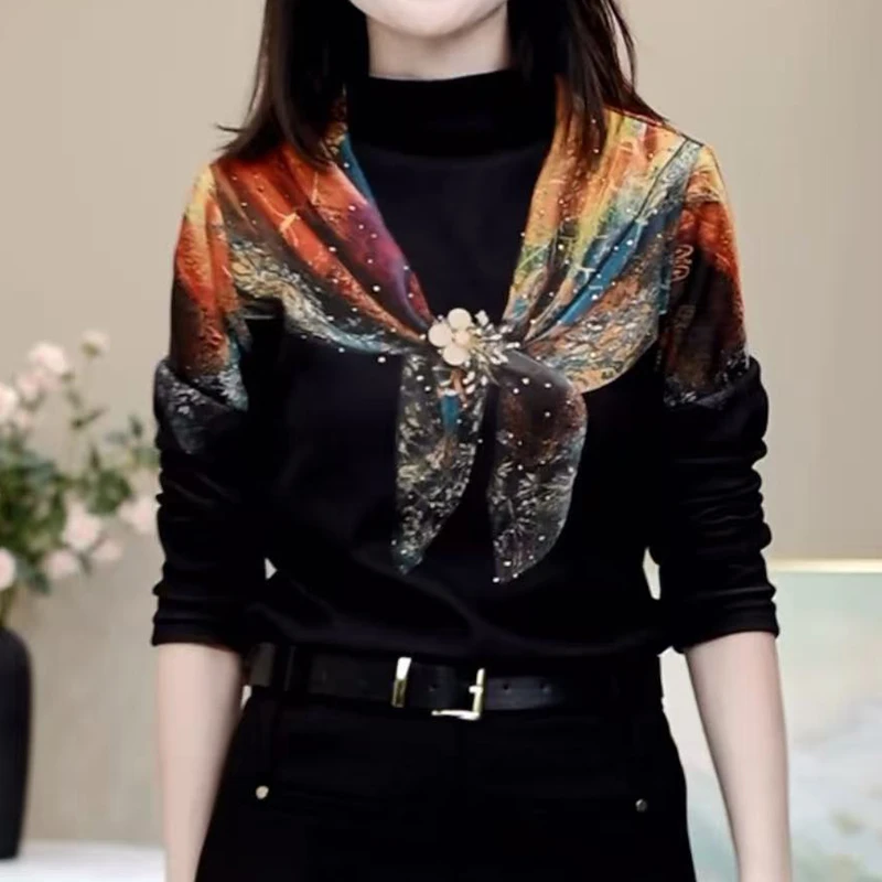 秋季洋气减龄双面绒小衫中年女士2025新款修身显瘦百搭半高领长袖