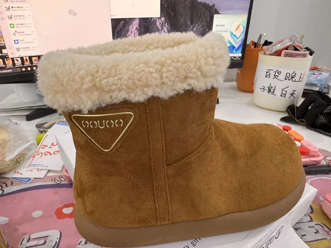 9207【新疆包邮】款裤管靴真皮短靴厚底卡皮巴拉做旧工装靴