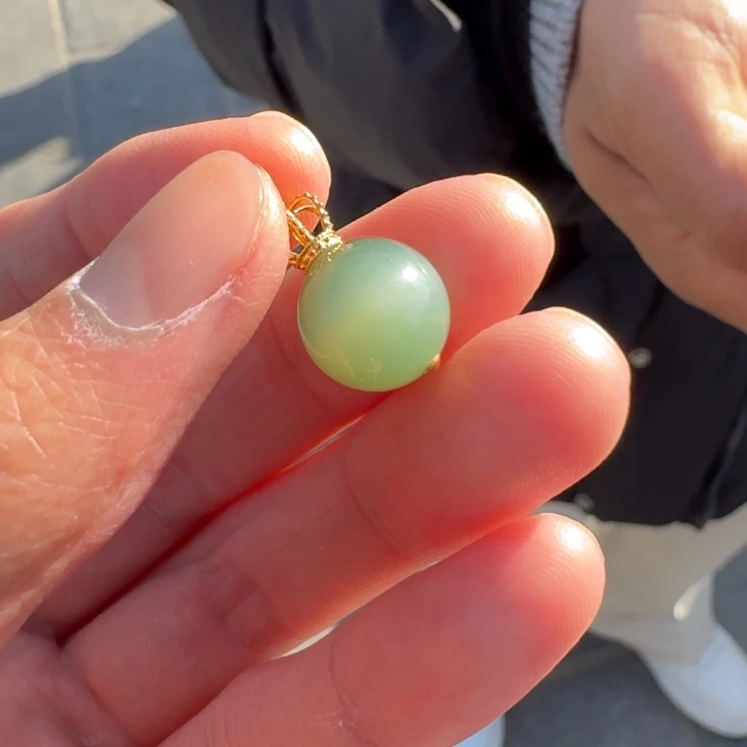 和田玉18K金镶嵌颈饰1126丹丹