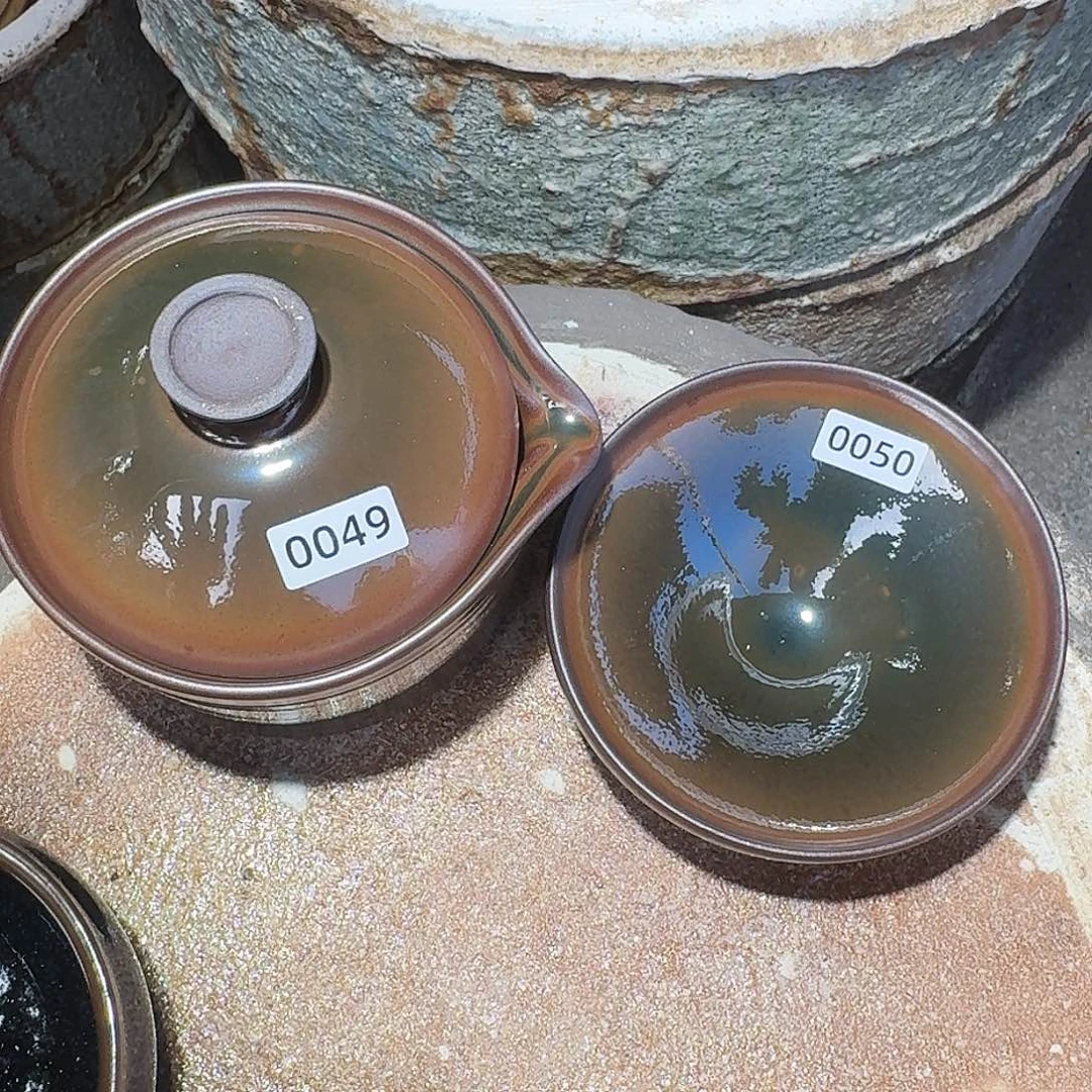 茶盏00490050 0039罗莉柴烧手工主人杯三件套
