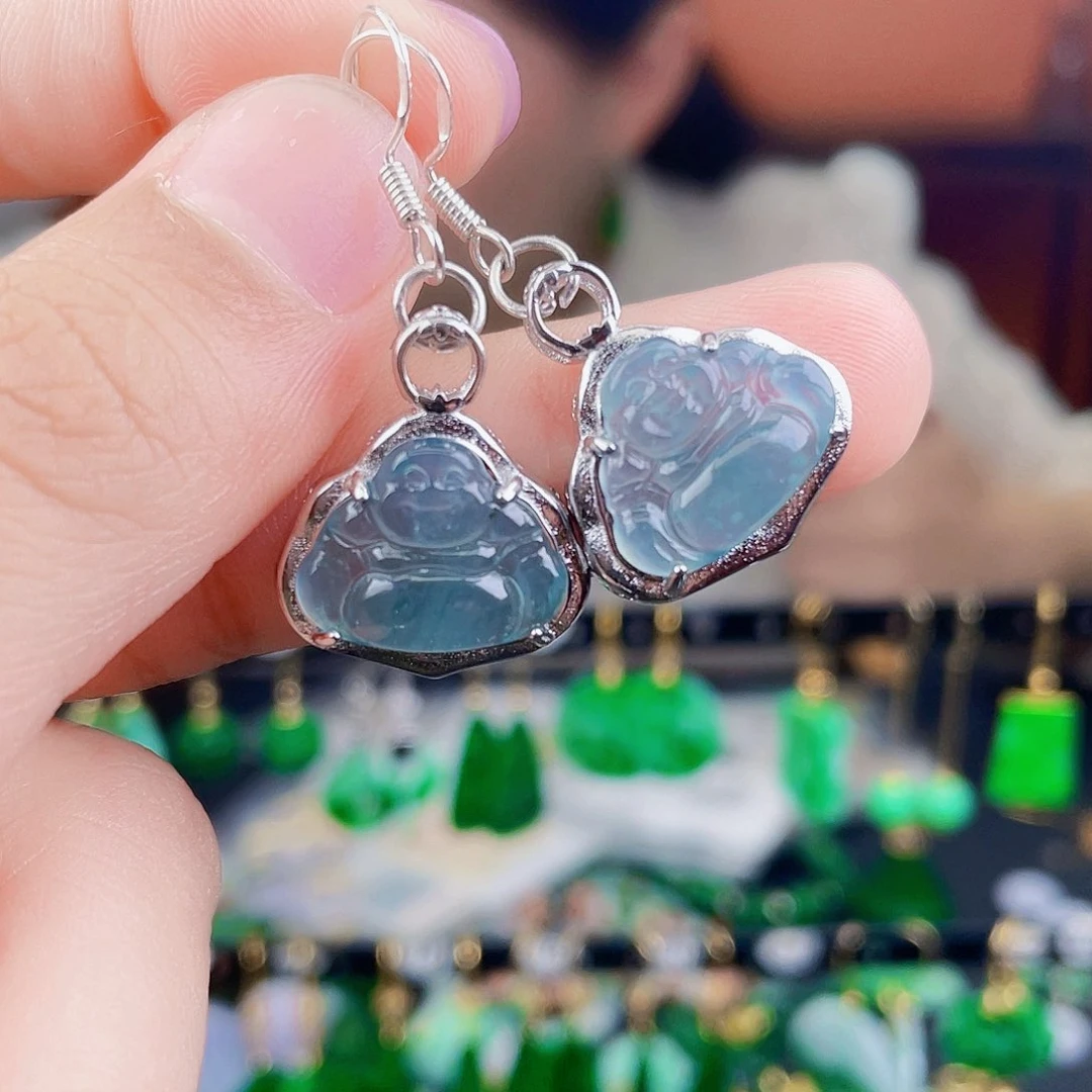 翡翠未镶嵌耳饰饰品