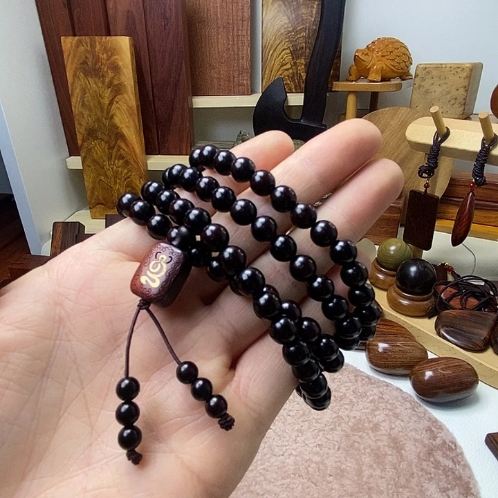 小***双木质类小叶紫檀手串108颗
