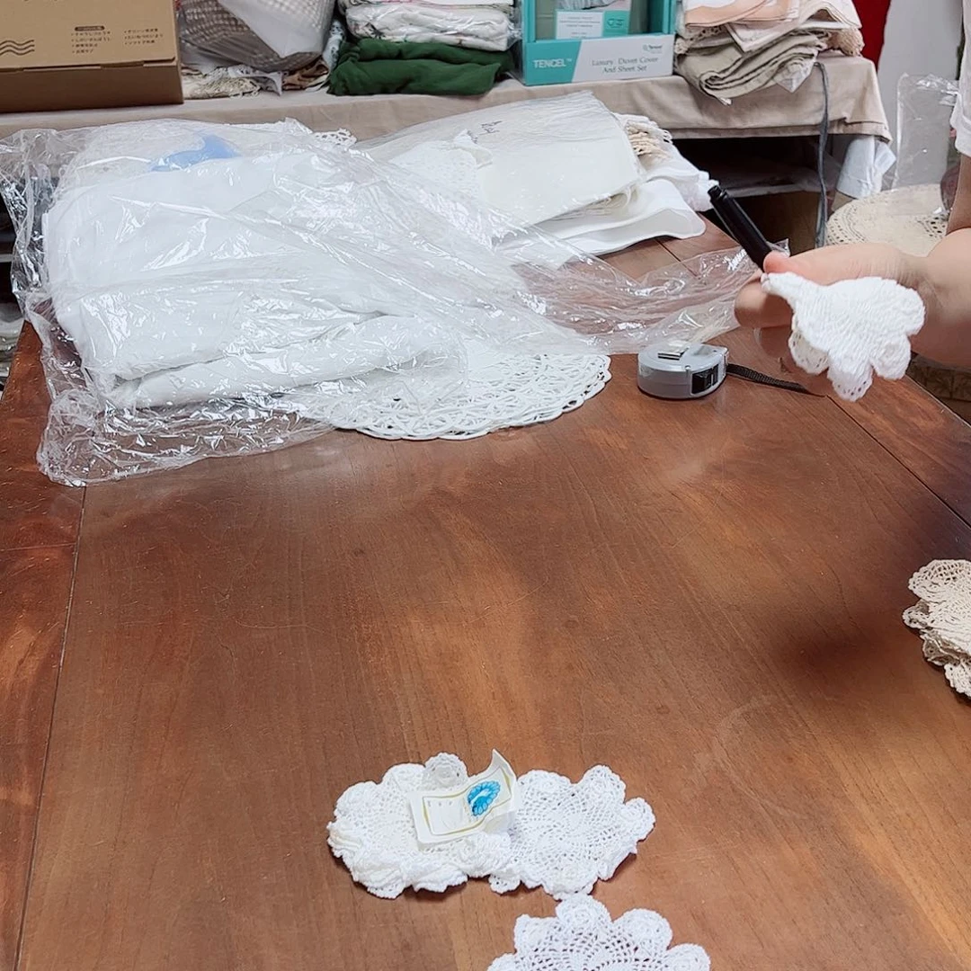 毛绒亚麻棉030-12个9厘米圆