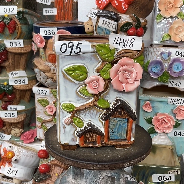 紫砂花盆粗陶材质多肉花盆