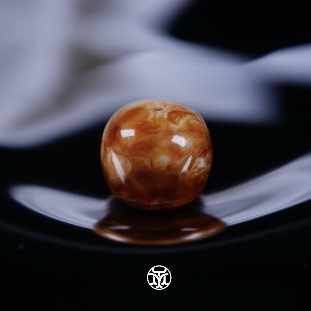 A28（10.0mm）10毫米彩沁妖孽老型配珠 一物一拍 天然俄料琥珀蜜蜡
