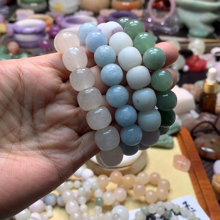 石英岩玉未镶嵌4条手串