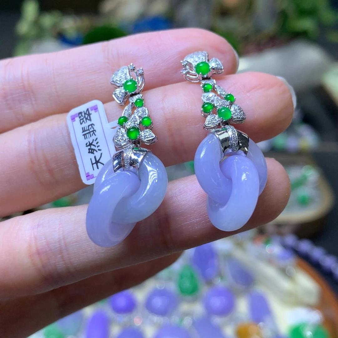 【闪购商品】翡翠颈饰18K金镶嵌翡翠吊坠项链