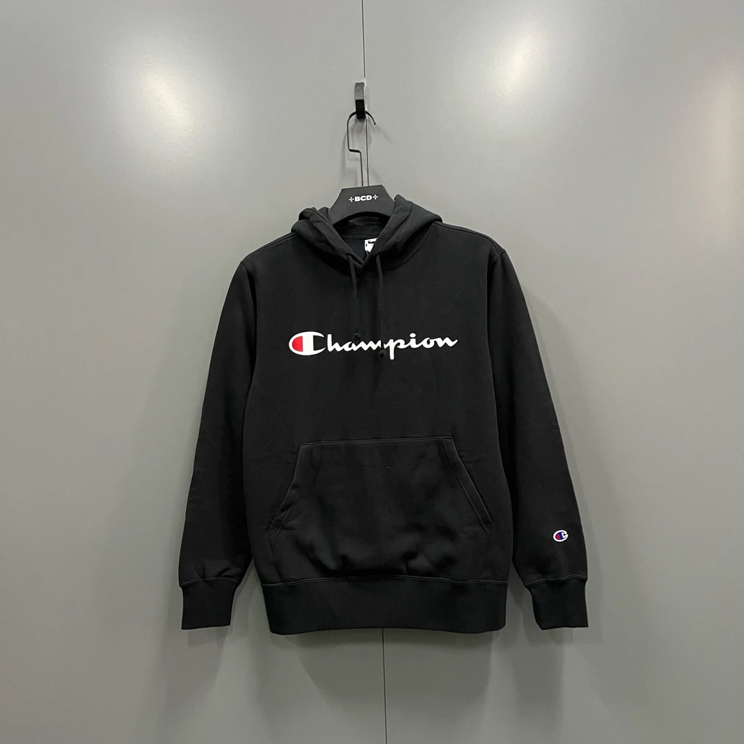 804 011331 黑色日版草写加绒帽衫 M码*41