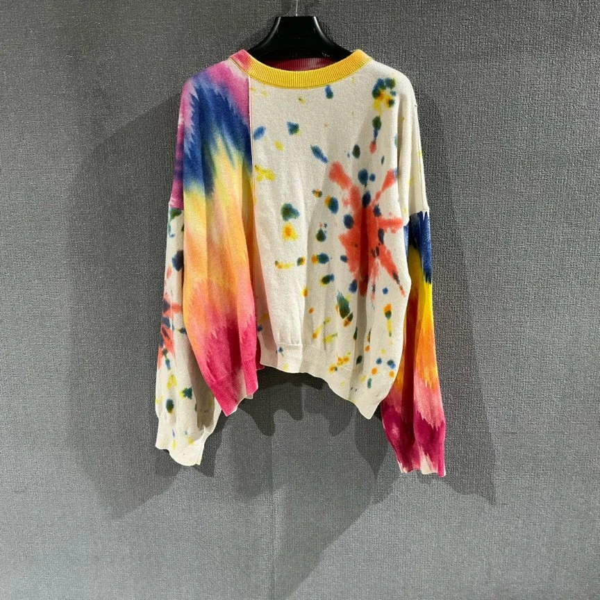 未使用 LOEWE/罗意威 （pm）扎染羊绒毛衣 L码/3180