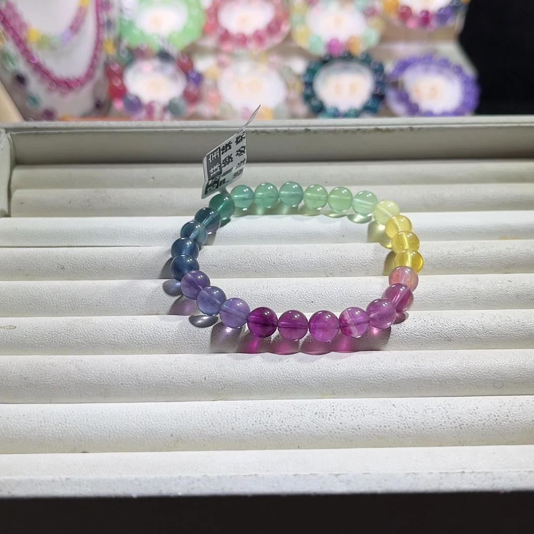 手链未镶嵌萤石浓色渐变彩虹
