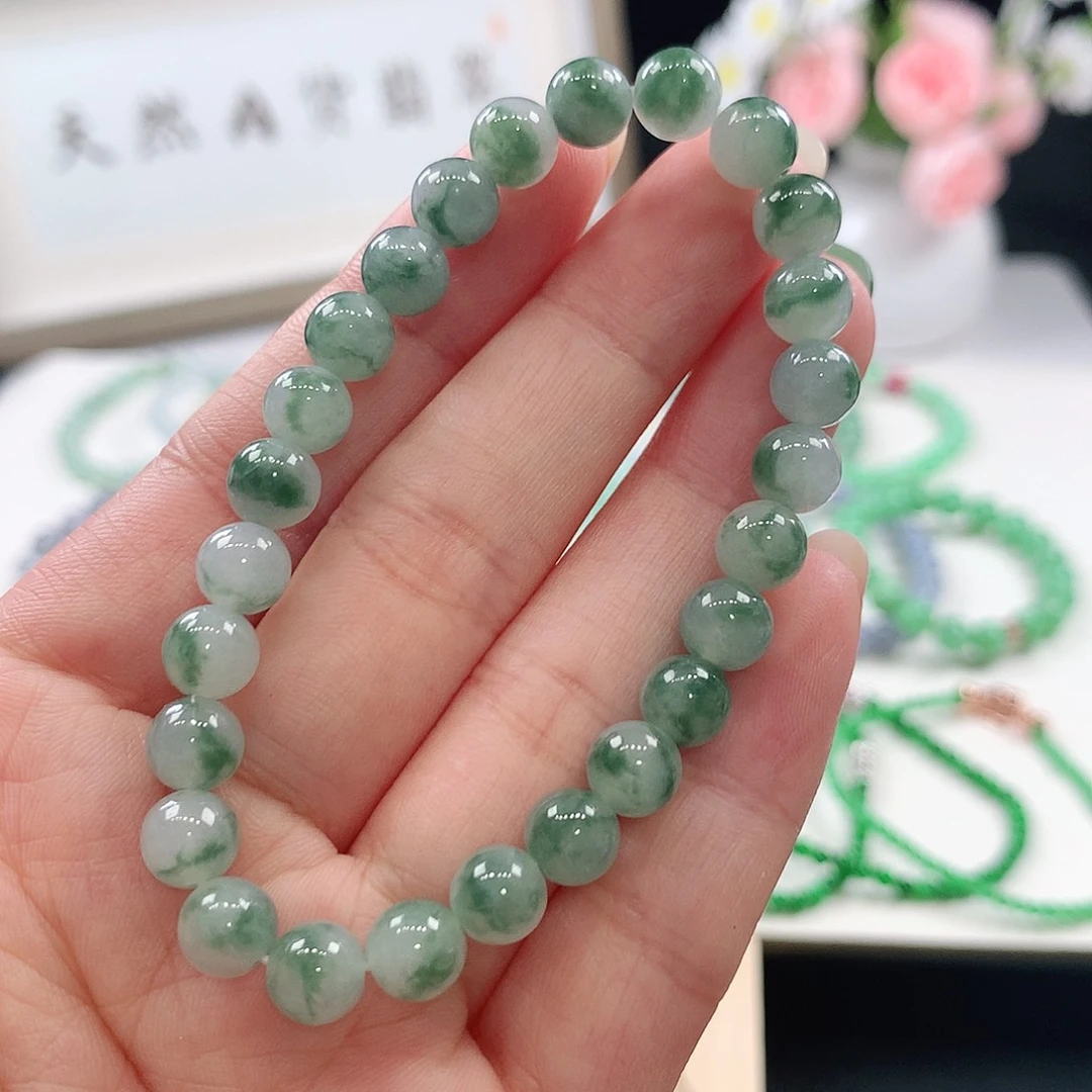 翡翠未镶嵌手链手链7mm