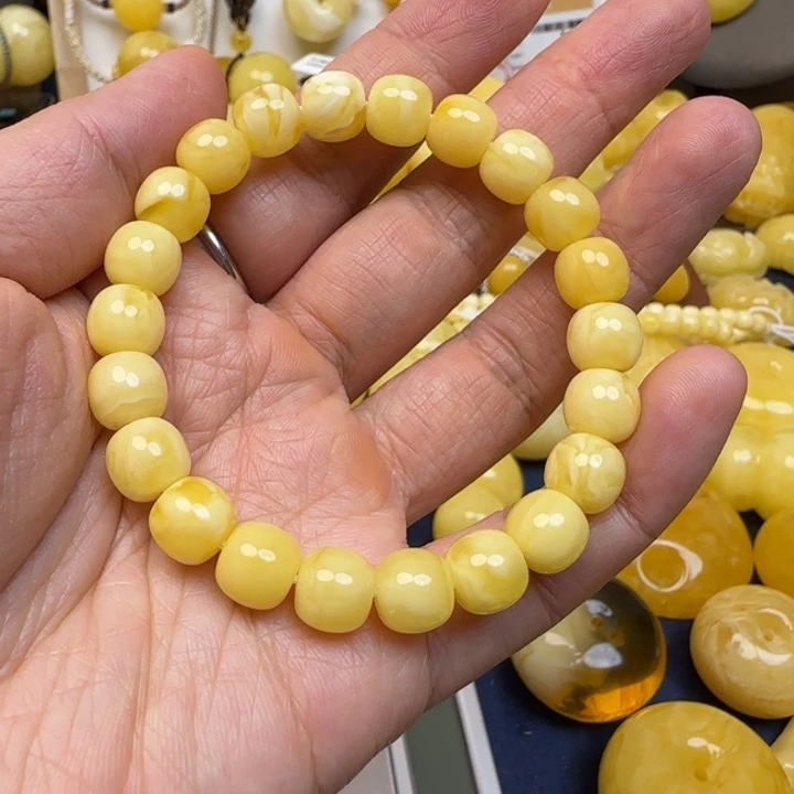 酒***艳蜜蜡未镶嵌颈饰天然蜜蜡