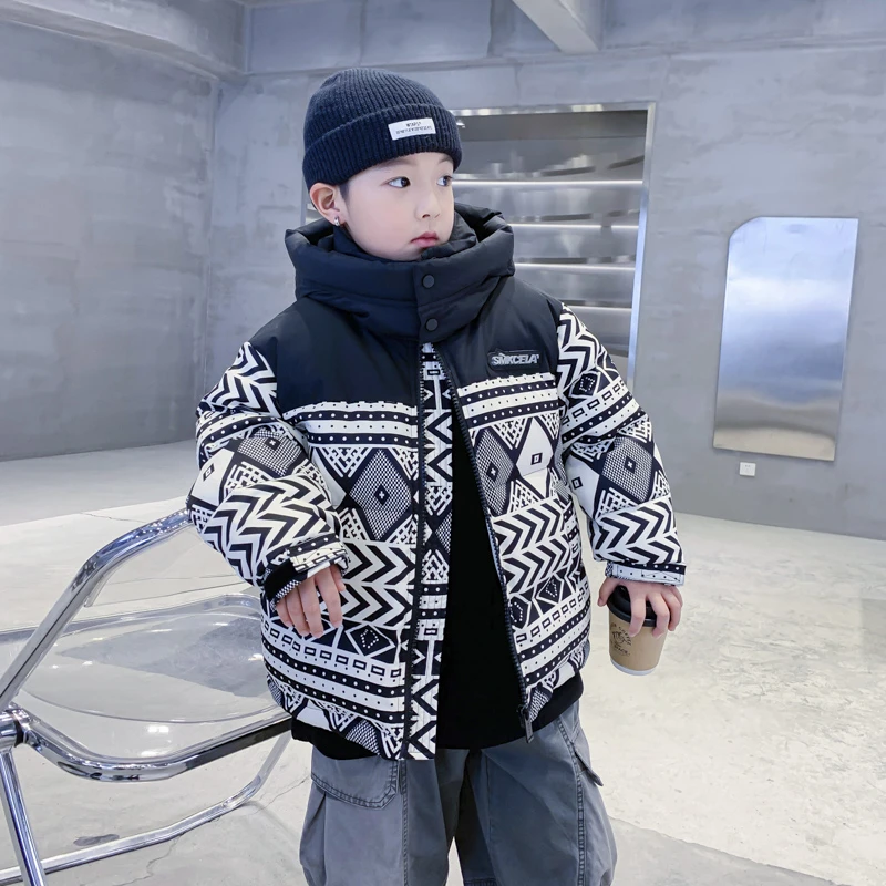 【现货先发】大儿童2025新款潮流冬季拼接短款羽绒服K244YRF4609