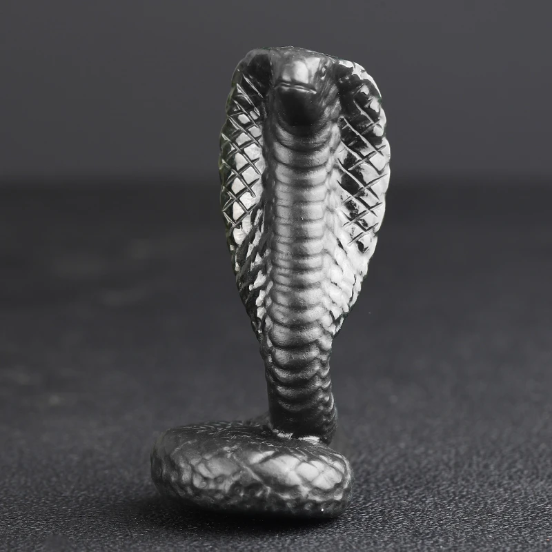 天然和田玉黑塔青玉霸气蛇摆件把件青玉茶宠国风本命年转运好玉