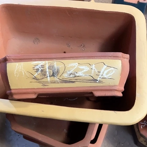 紫砂花盆长方盆一只