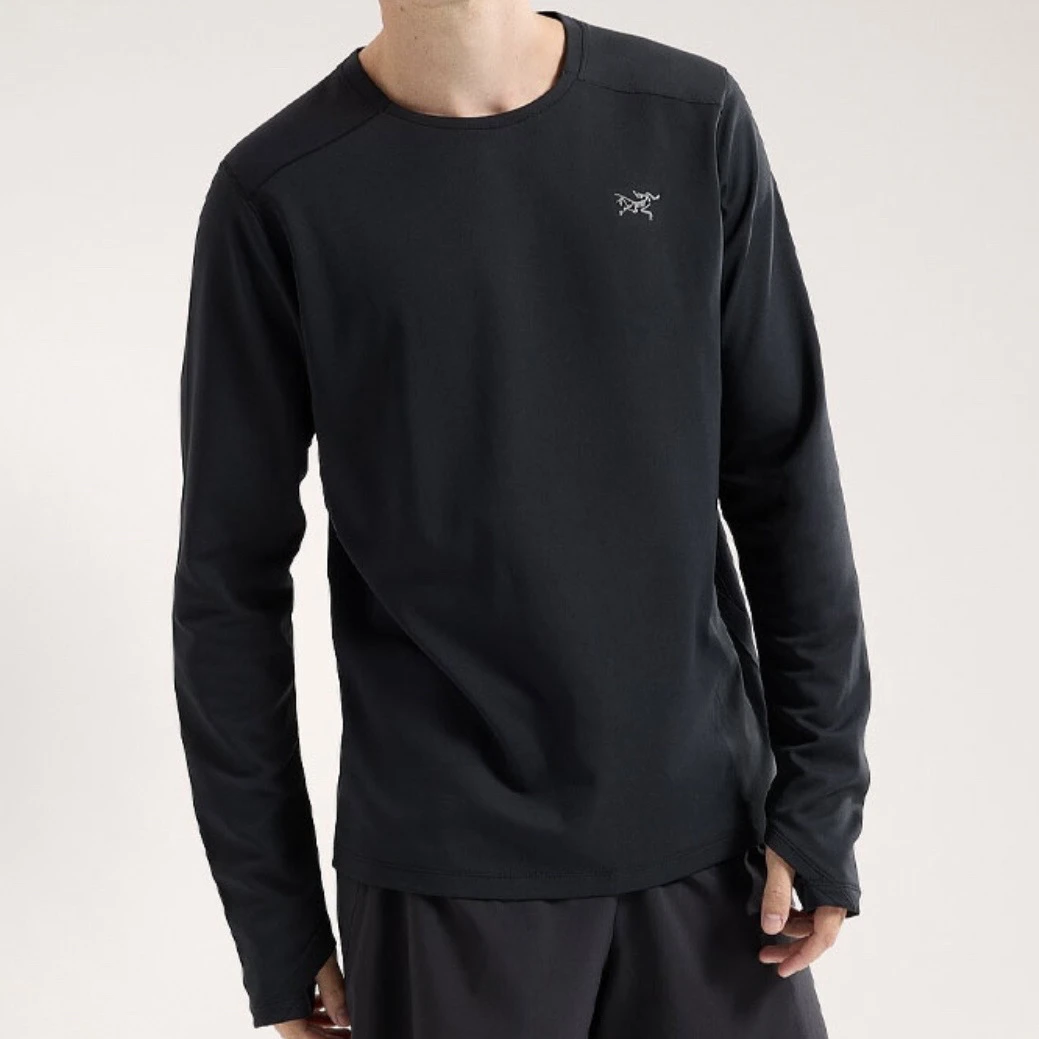 99新 ARC'TERYX/始祖鸟 6543/纯色圆领休闲运动长袖速干T恤