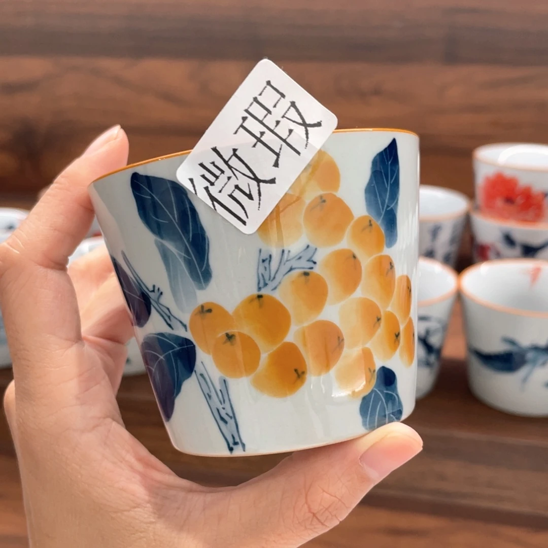 釉下手绘茶具微瑕