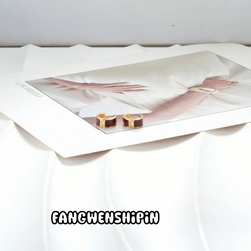 铜合金珐琅耳饰 【镀K金】【925银针】耳环3703