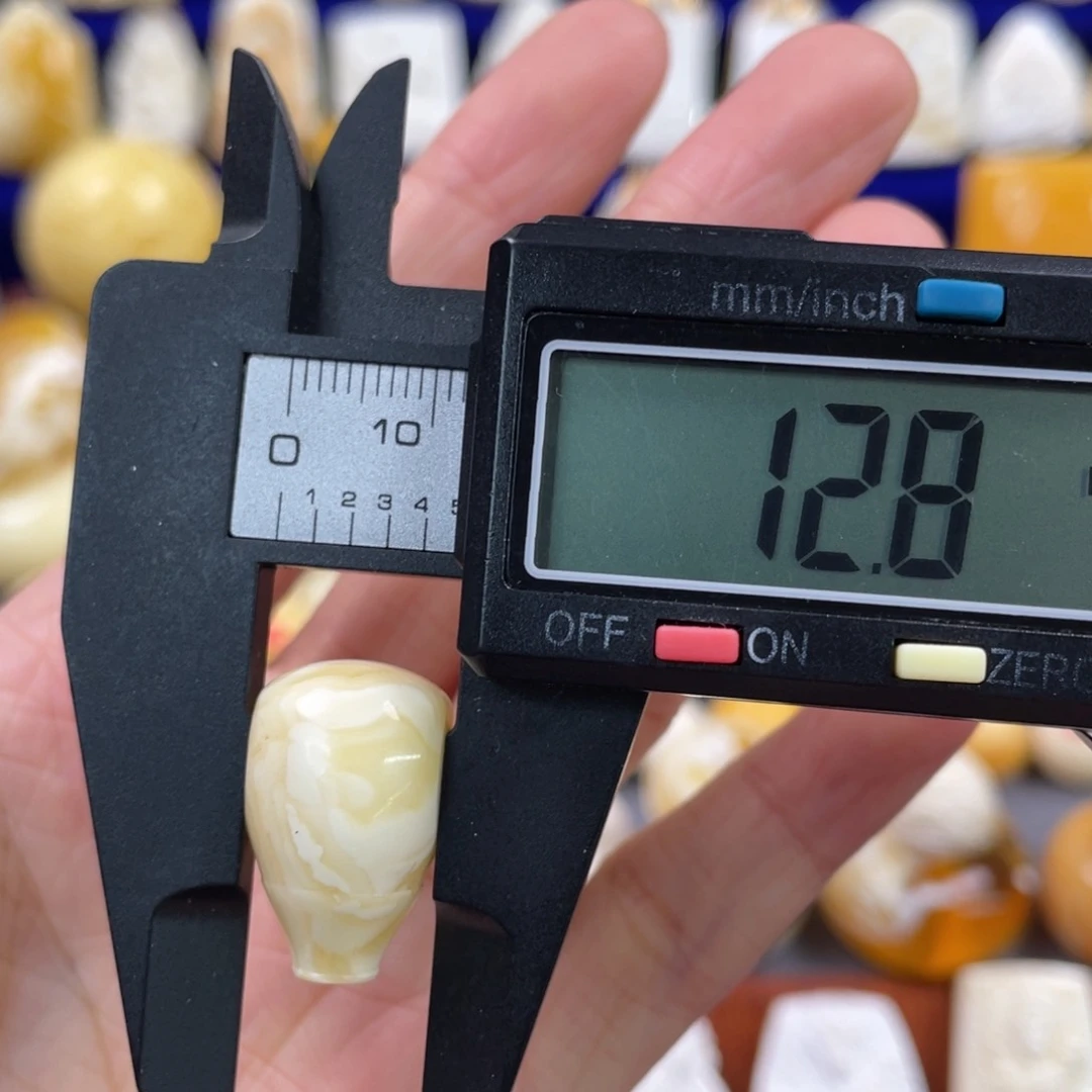 蜜蜡裸石未镶嵌琥珀蜜蜡三通配饰