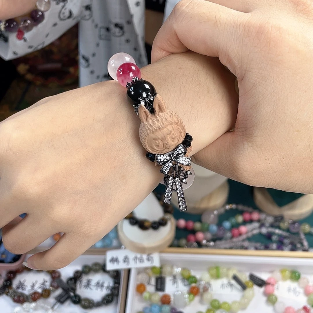 水晶手链银S925镀金镶嵌