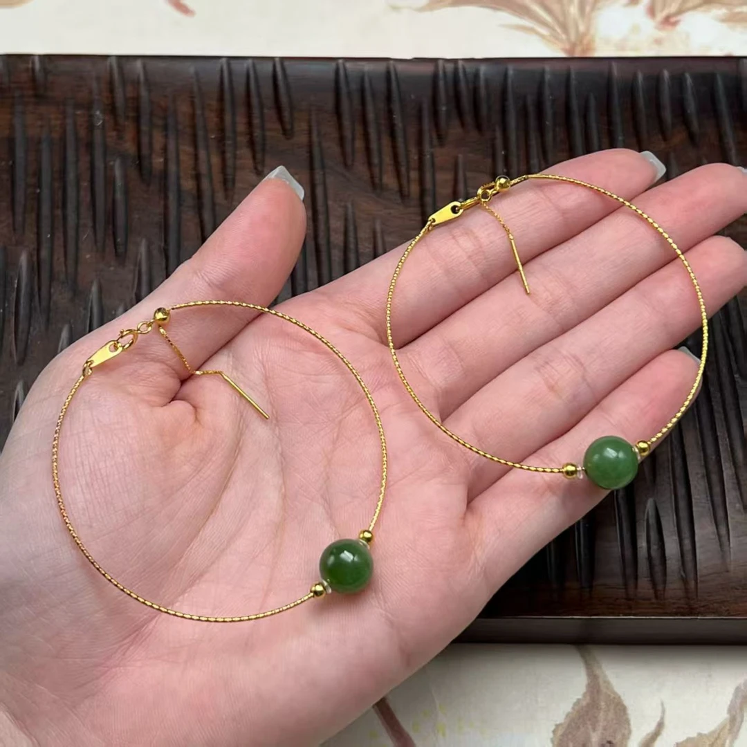 【北野珠宝】天然和田玉碧玉单珠手链-B247H-10多样性发一9mm+