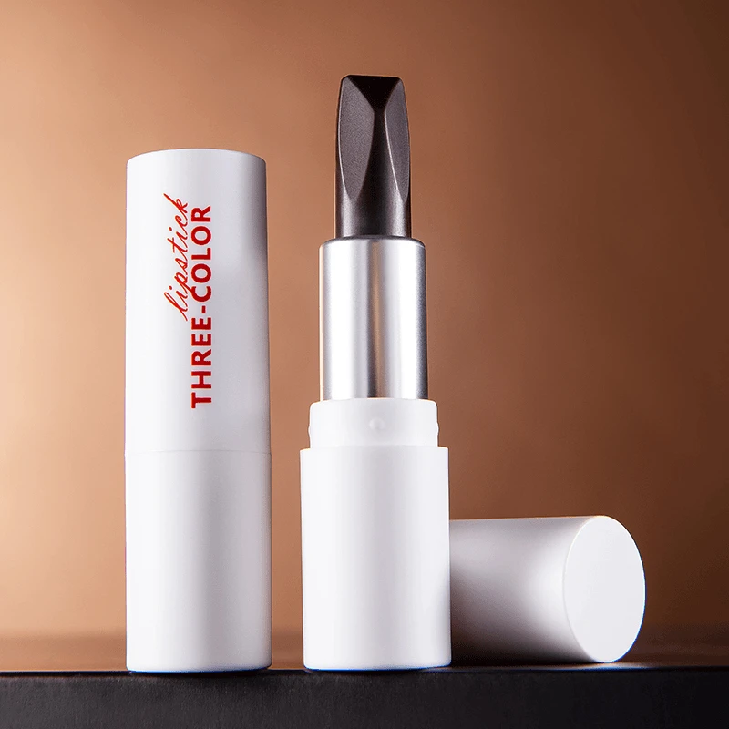 【品牌直推】蒂时 柔润三色口红！一支顶3支！不沾杯 不掉色，淡化唇纹