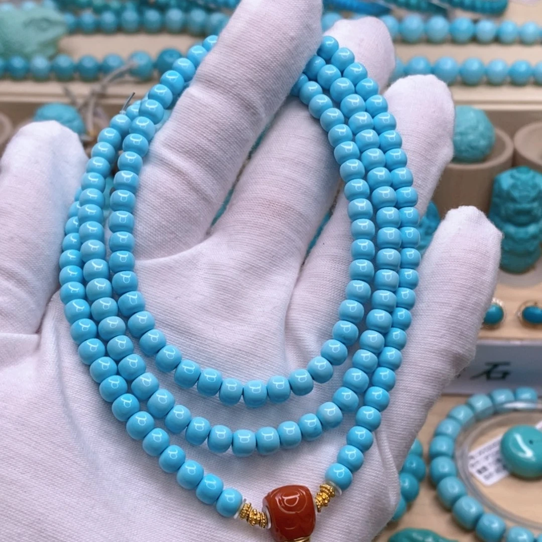 绿松石未镶嵌珠宝奇石5.2mm