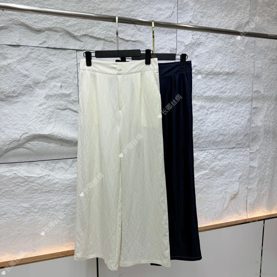 夏季通勤时尚气质松紧腰百搭宽松牛仔裤 AG1344