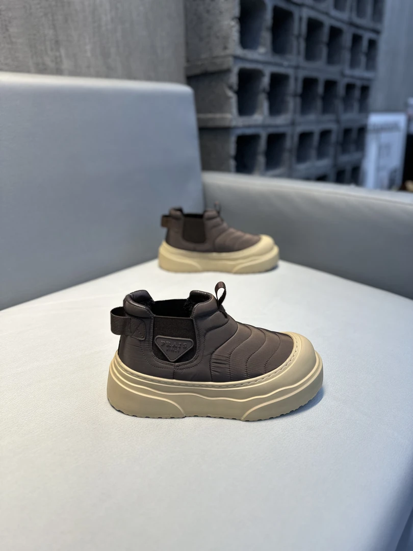 男冬季圆头棉鞋休闲鞋时尚高帮羽绒布保暖潮鞋一脚蹬