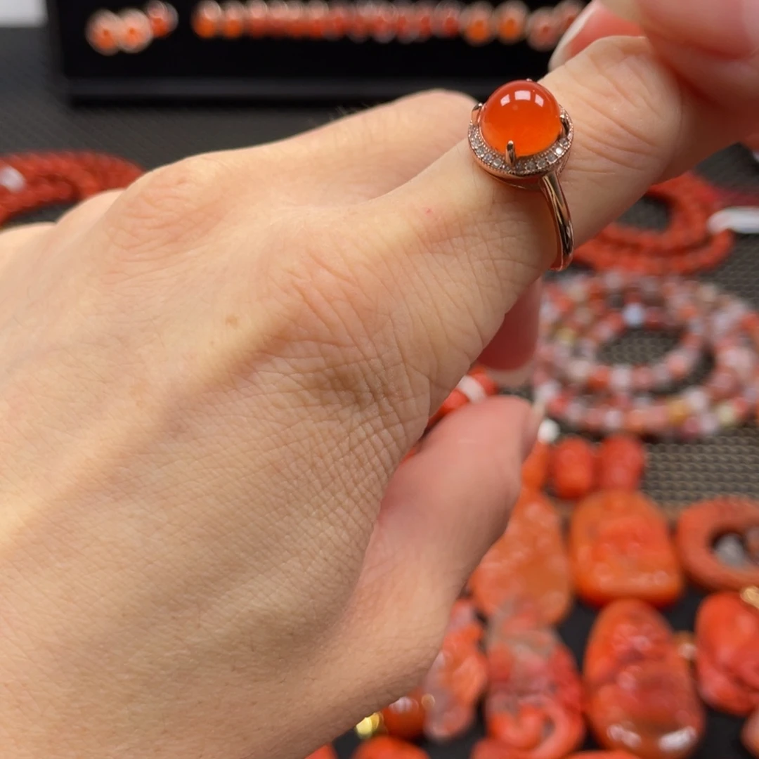 南红玛瑙未镶嵌鸿运当头锦鲤鱼