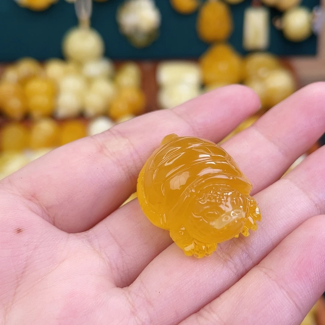 蜜蜡未镶嵌毛衣链蜜蜡