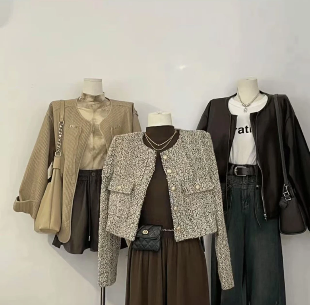 200~300小香风外套秋冬加厚保暖法式加厚夹棉加棉宽松修身现货