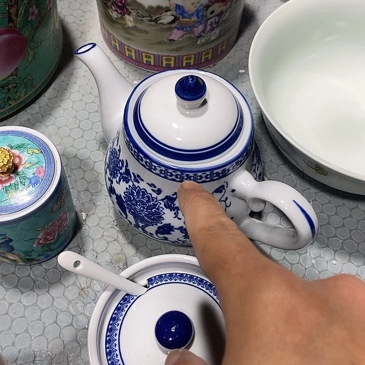 瓷片景德镇陶瓷壶