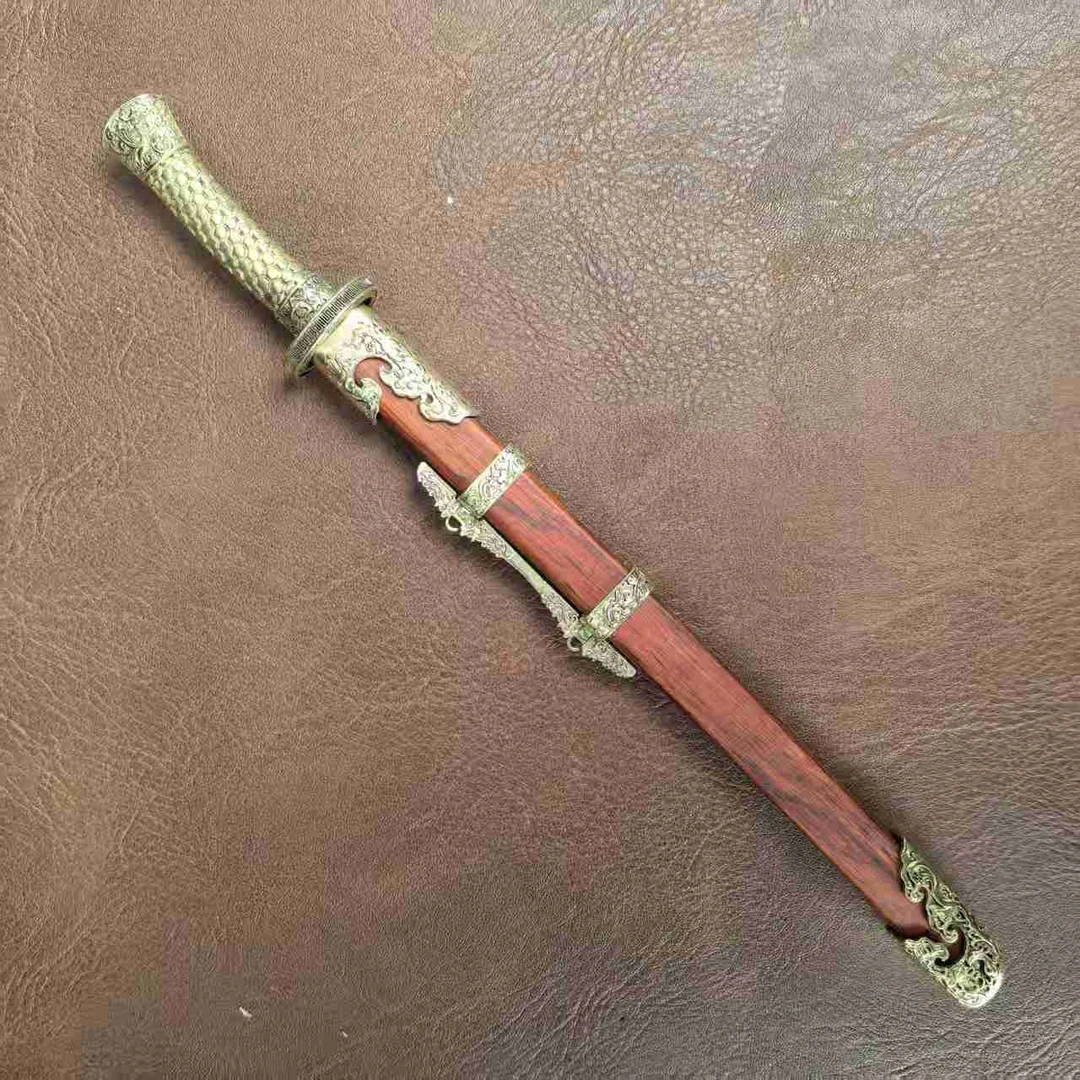 【牛尾】雁翎刀 绣春刀 剑摆件1:4模型未开刃