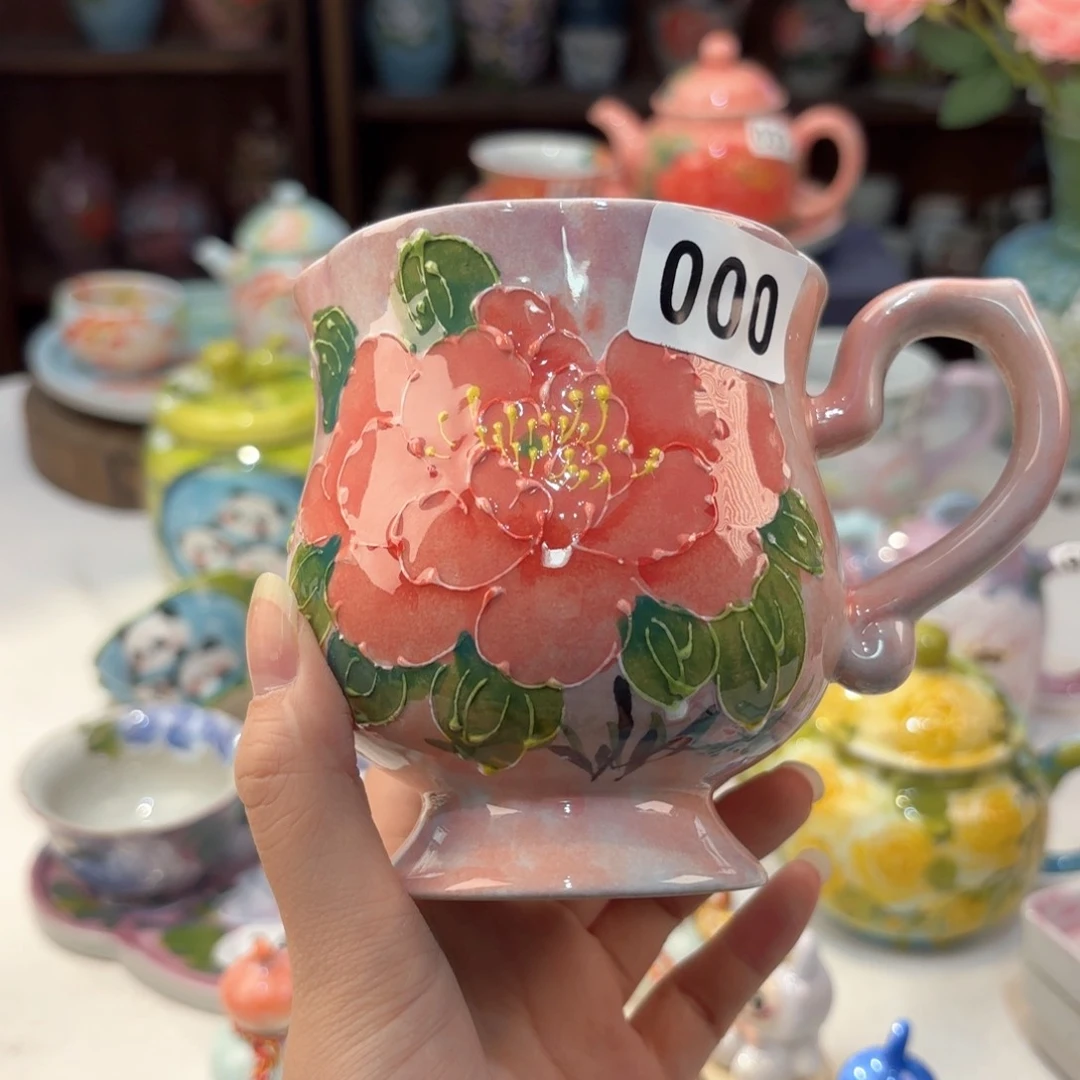景德镇手绘高温釉下彩陶瓷茶具