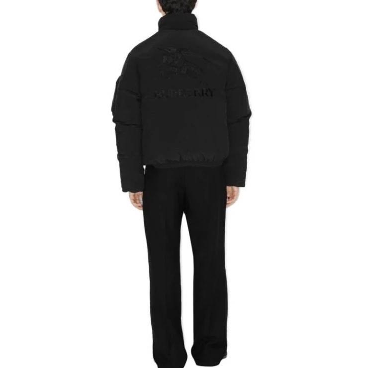 全新未使用 BURBERRY/博柏利 7645/黑色鹅绒羽绒服外套/S码/全新