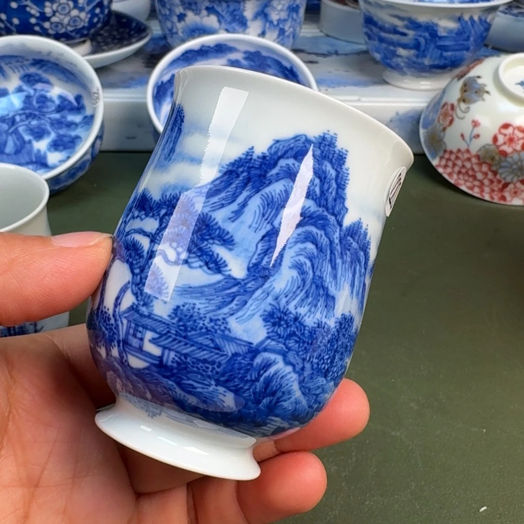 瓷景德镇纯手绘茶具圆圆220