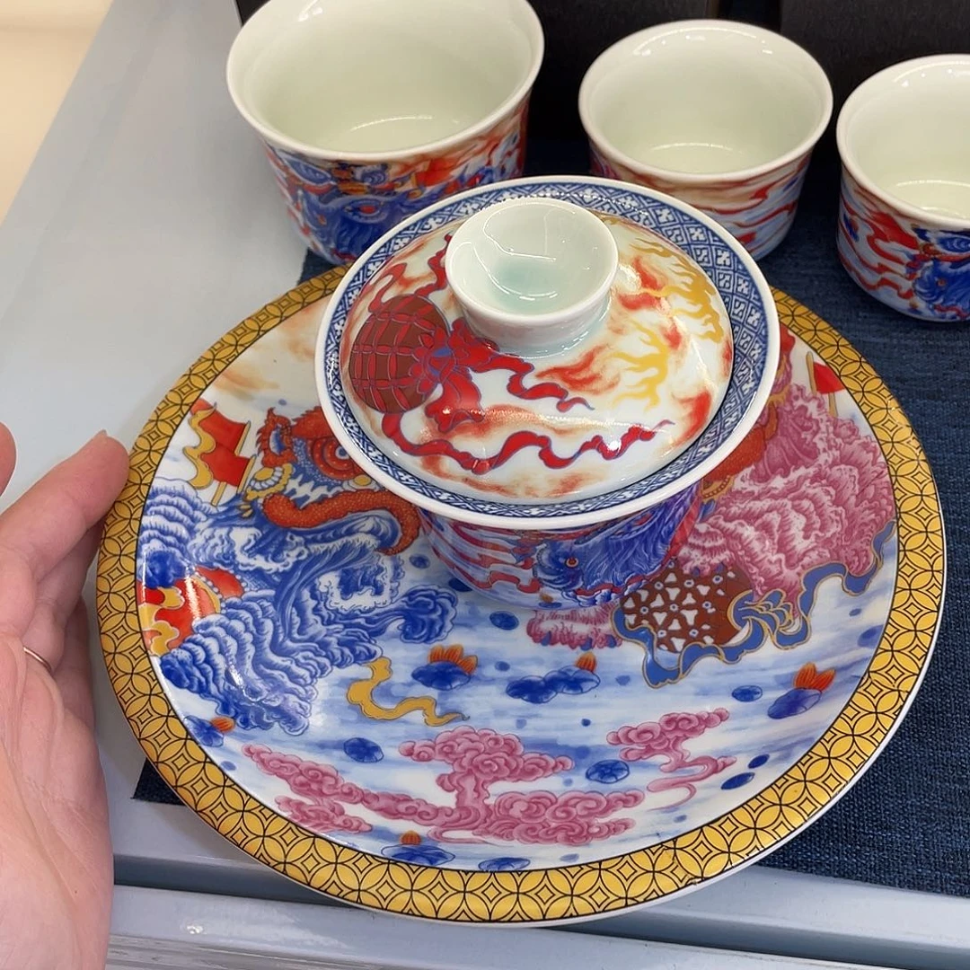 陶景德陶瓷盖碗茶具