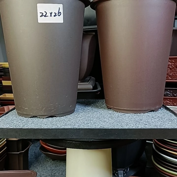 树脂2只22cm高斜圆兰花盆