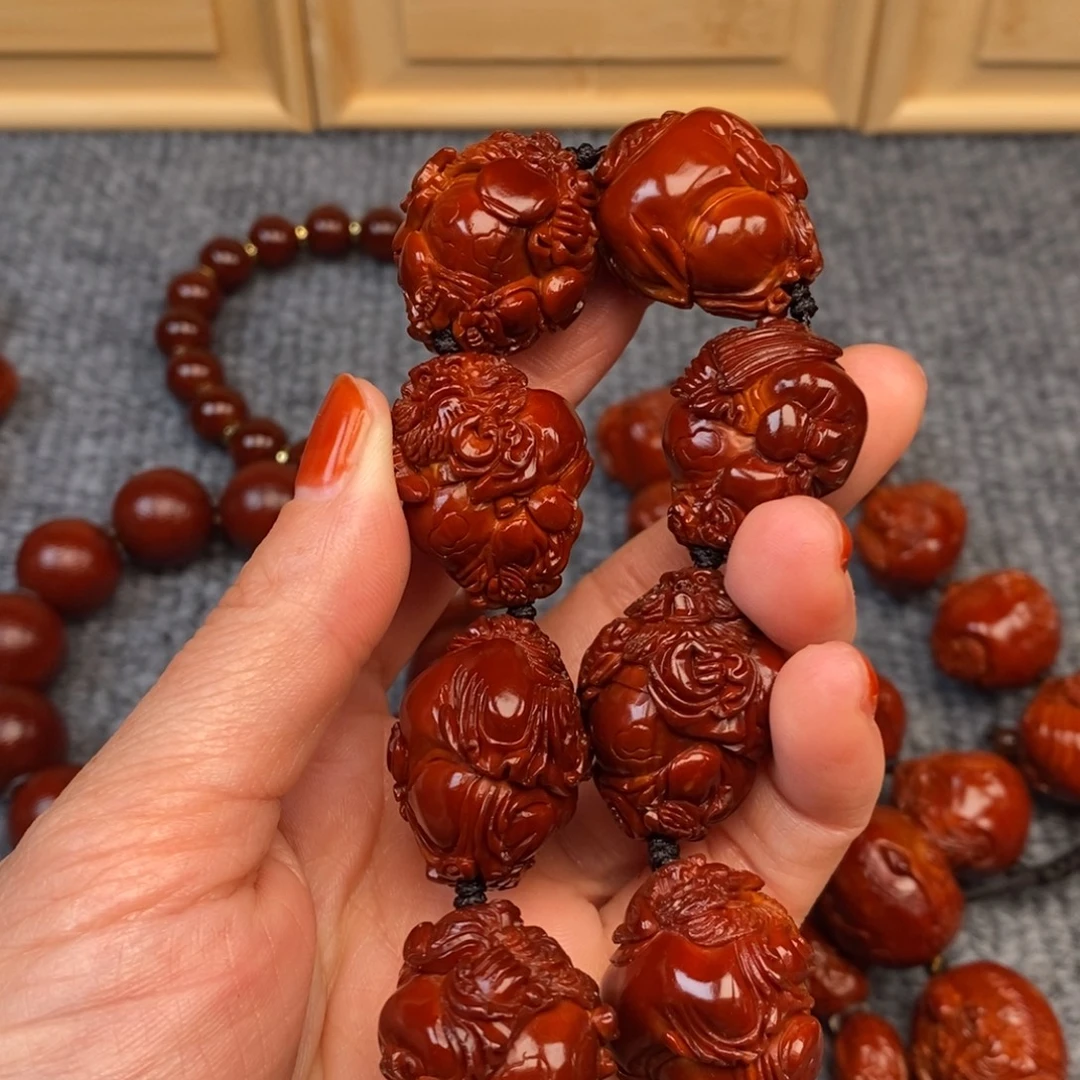 容***成橄榄核手串/手链钟馗