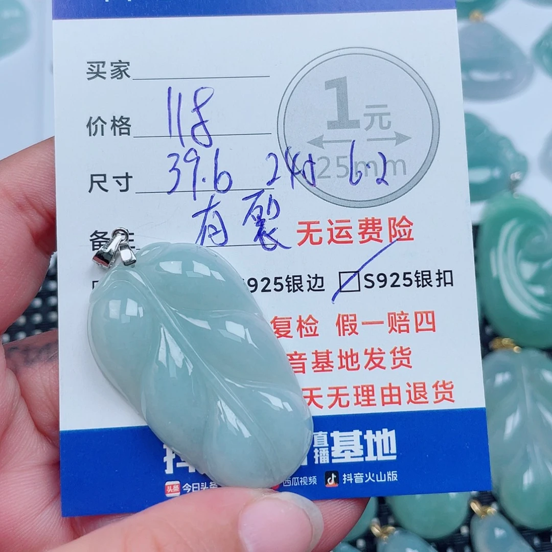 翡翠银S925镶嵌颈饰