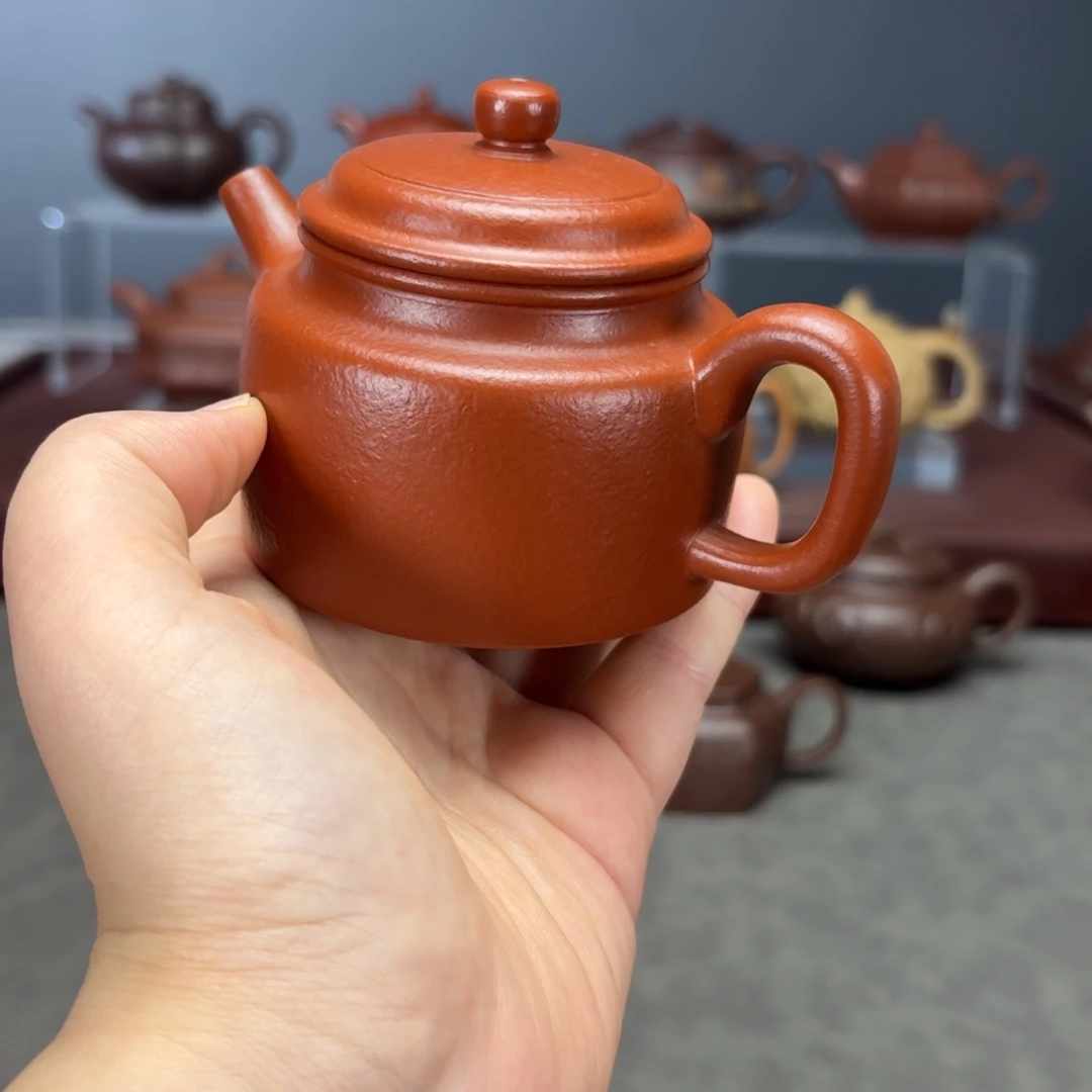 法***愚紫砂茶壶德钟160cc朱泥